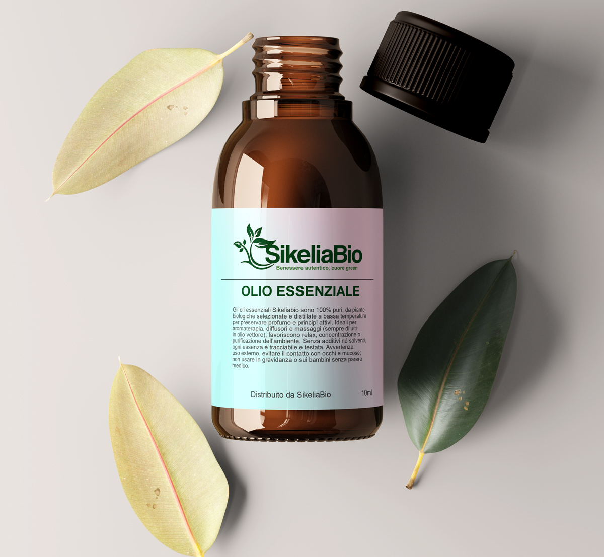 olio essenziale rosmarino benefici - flacone SikeliaBio