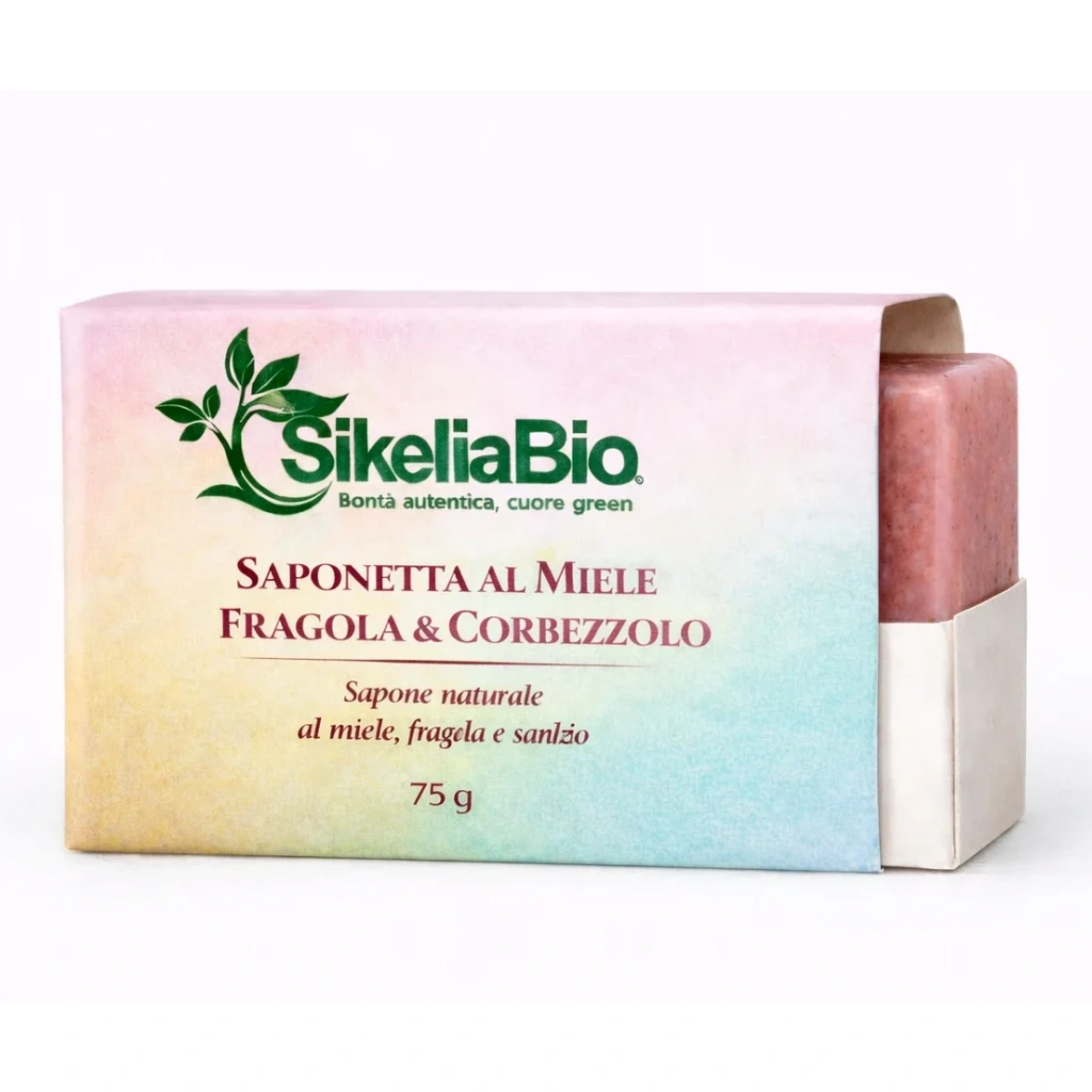 SAPONETTA AL MIELE, FRAGOLA & CORBEZZOLO 75g