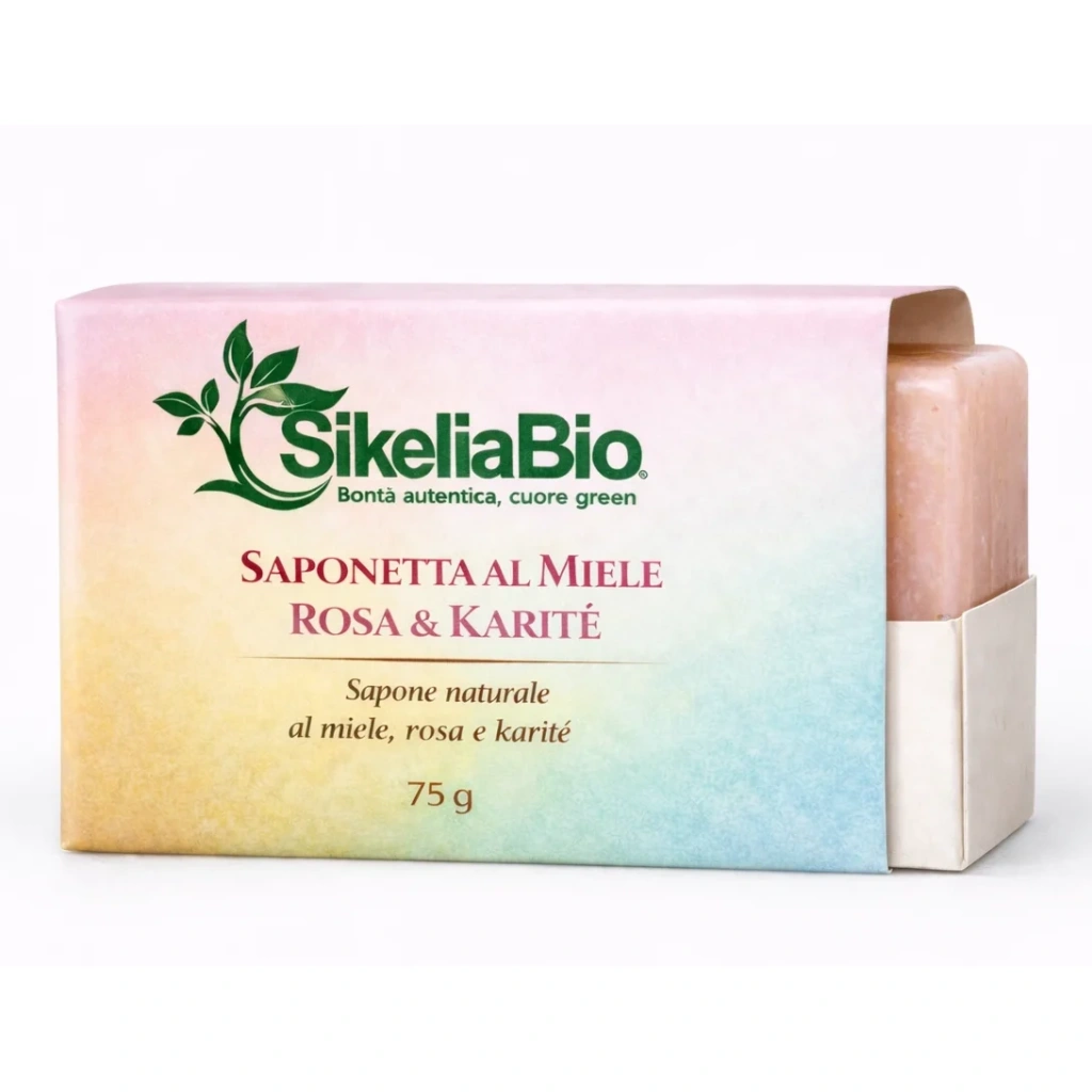 SAPONETTA AL MIELE, ROSA & KARITE’ 75g
