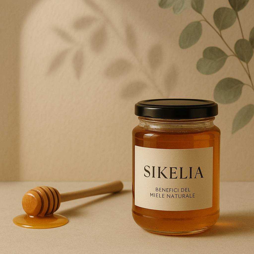 barattolo di miele e favo, benefici del miele naturale, SikeliaBio