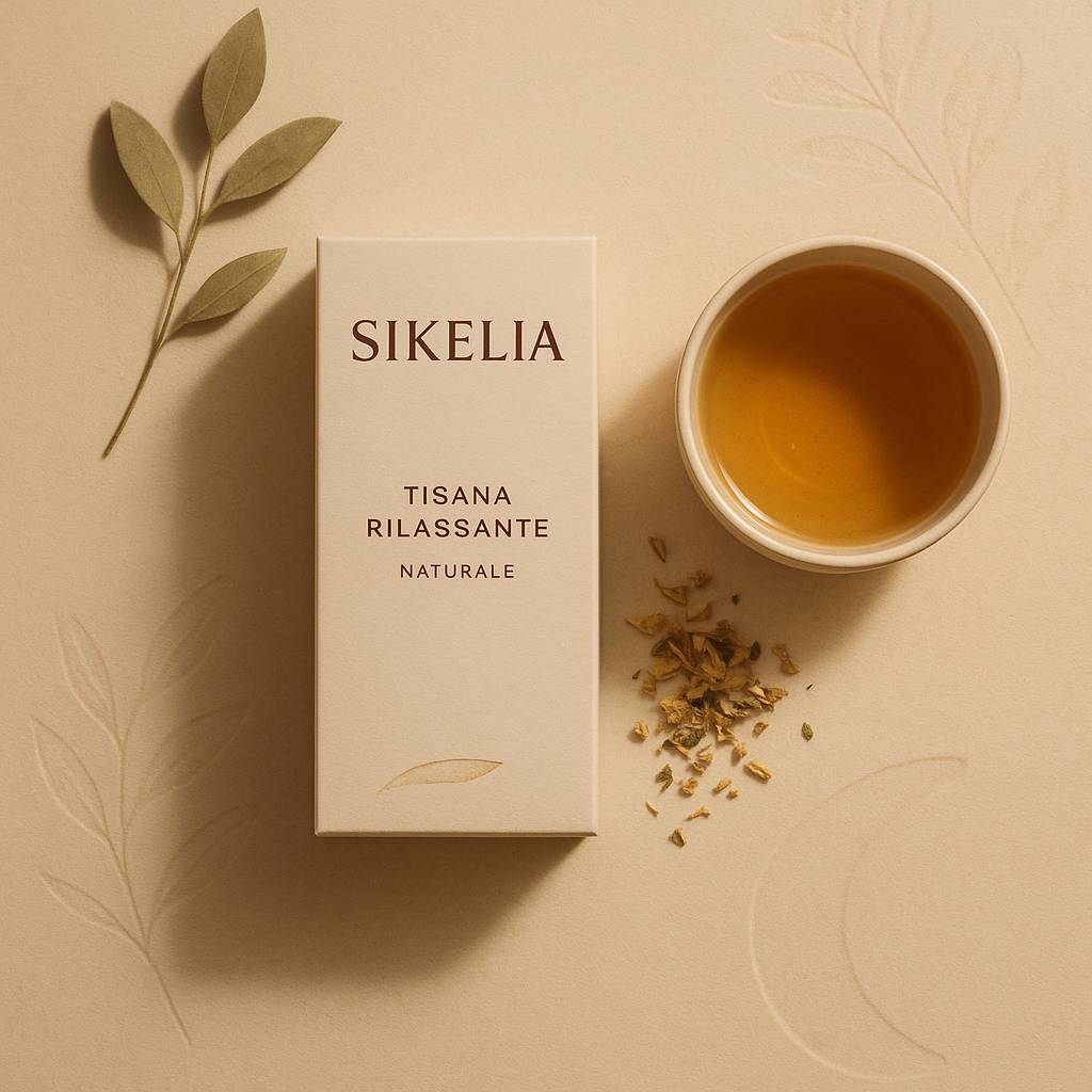 Tisana rilassante naturale: guida completa ai benefici e preparazione 2 tisana rilassante naturale in tazza con erbe selezionate SikeliaBio